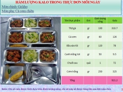 Lượng calo trong khẩu phần ăn